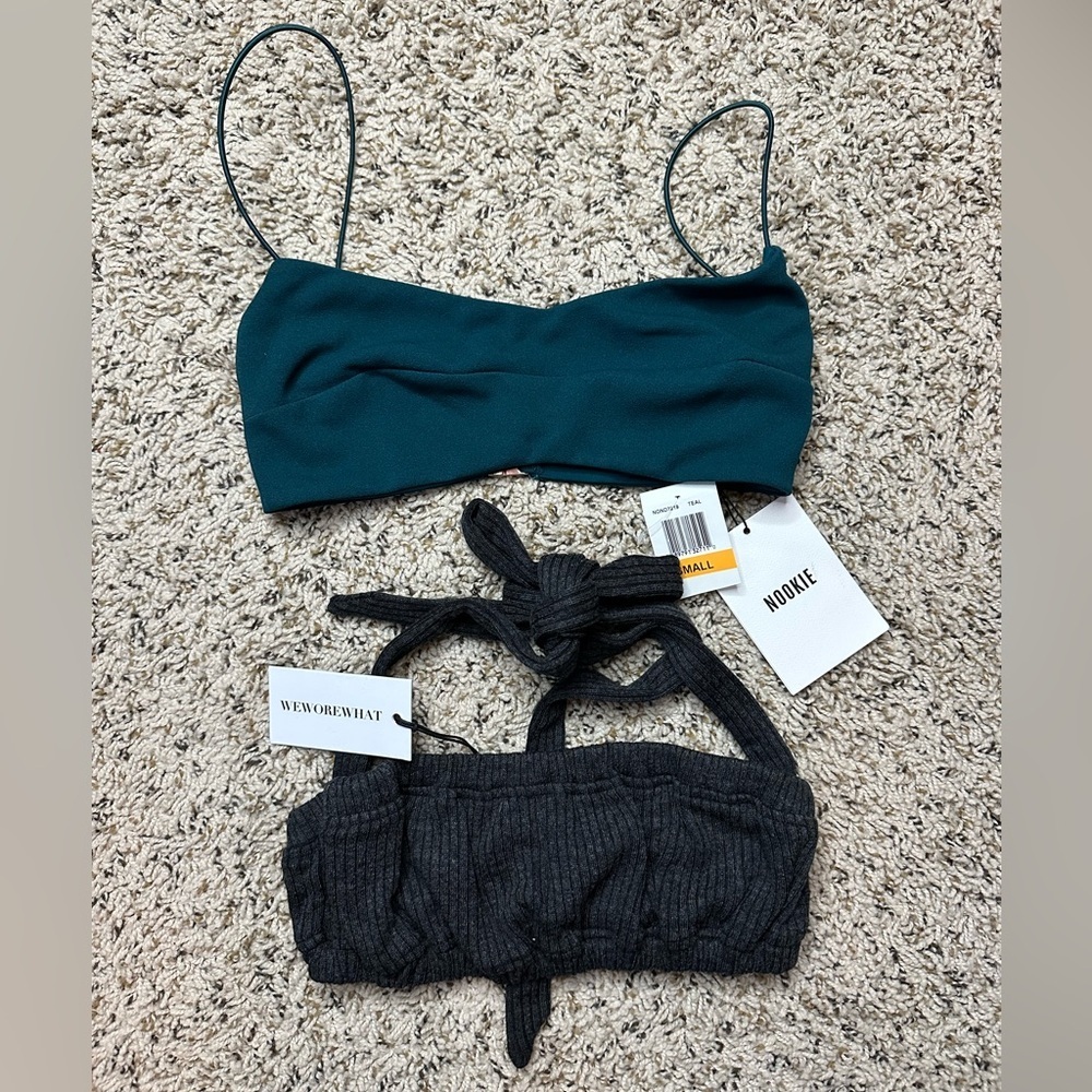 WeWoreWhat & Nookie Crop top bundle, size S
